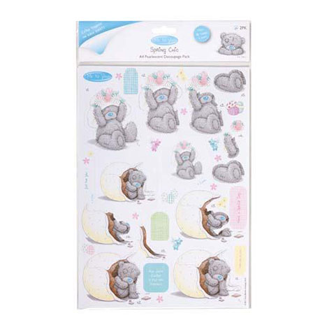 A4 Spring Chic Me to You Bear Pearlescent Decoupage Pack £1.20